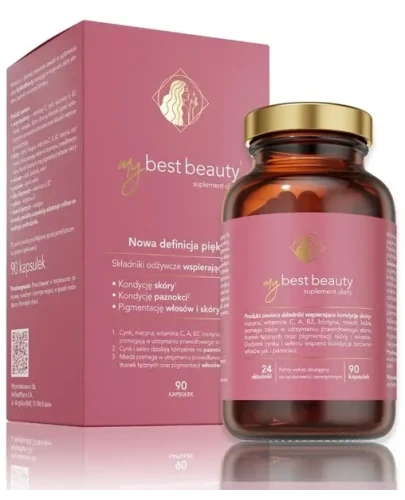 MyBest  Beauty, 90 kapsułek - Produkt zawiera składniki wspierające kondycję skóry - 1