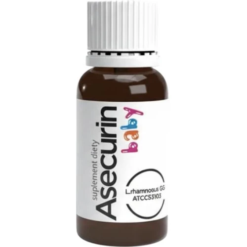 Asecurin Baby krople, 10 ml - Ze szczepem bakteryjnym Lactobacillus rhamnosus GG - 1