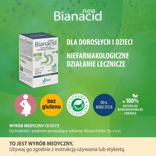 Aboca NeoBianacid, 45 tabletek do ssania - Chroni błonę śluzową żołądka, naturalny preparat na zgagę - 5