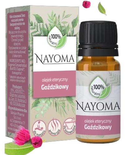 Nayoma, olejek eteryczny goździkowy, 10 ml - Do skóry dojrzałej, poprawia nawilżenie i ujędrnienie skóry - 1