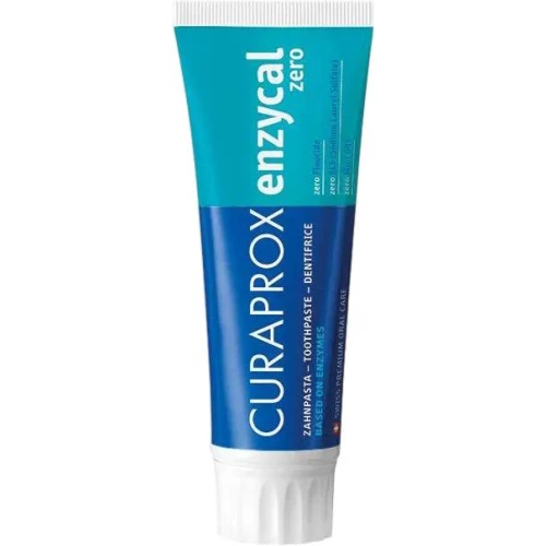 Curaprox Enzycal Zero, pasta do mycia zębów, 75 ml - Bez fluoru, enzymy stymulują naturalne mechanizmy obronne zawarte w ślinie - 1