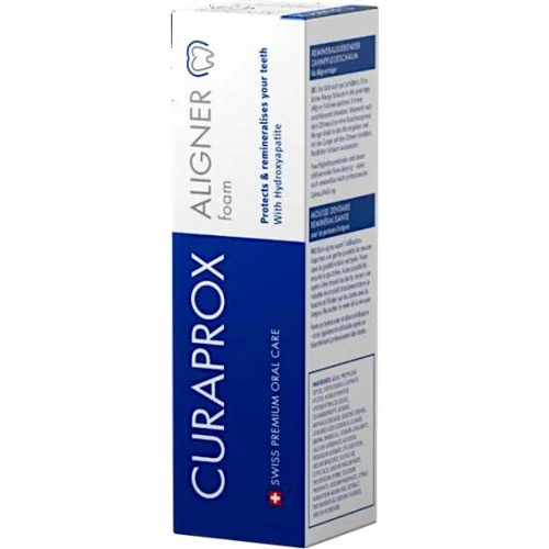 Curaprox Aligner foam, pianka do pielęgnacji zębów, 40 ml - Do czyszczenia nakładek ortodontycznych, retainerów oraz ochraniaczy na zęby - 1