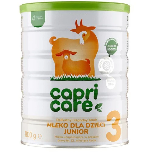 Capricare 3 Junior Mleko dla dzieci powyżej 12 miesiąca, proszek, 800 g - Mleko uzupełniające przeznaczone dla dzieci w wieku powyżej 12. miesiąca  - 1