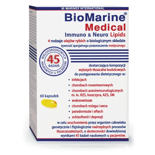 Biomarine Medical Immuno & Neuro Lipids, 60 kapsułek - Z połączeniem 4 rodzajów olejów rybich - 1