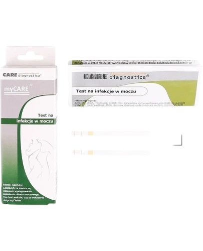 Test na infekcje w moczu, 2 sztuki -  Do wstępnej diagnozy rodzaju infekcji dróg moczowych - 1
