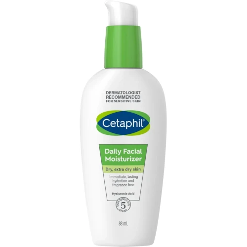 Cetaphil Krem nawilżający do twarzy na dzień z kwasem hialuronowym, 88 ml - Błyskawicznie nawilża skórę i zapewnia jej głębokie, długotrwałe nawilżenie - 1