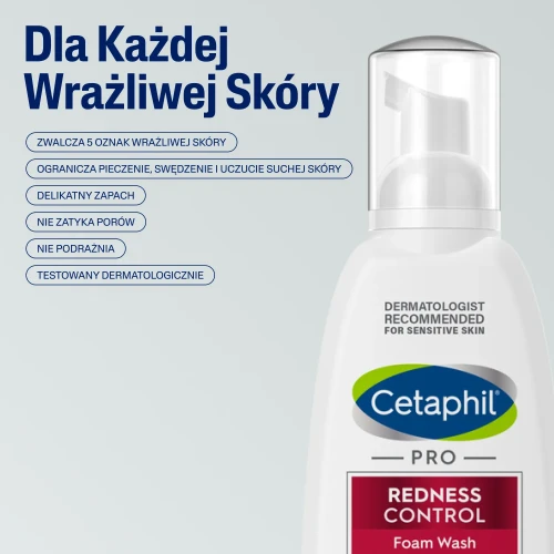 Cetaphil Pro Redness Control, pianka do mycia twarzy,  236 ml - Dla osób ze skłonnościami do zaczerwienień i trądziku różowatego - 4