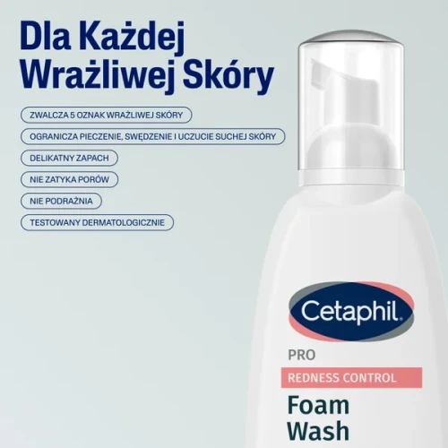 Cetaphil Pro Redness Control, pianka do mycia twarzy,  236 ml - Dla osób ze skłonnościami do zaczerwienień i trądziku różowatego - 4