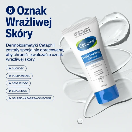 Cetaphil Delikatny żel oczyszczający do twarzy z peelingiem, 178 ml - Delikatnie oczyszcza skórę twarzy, usuwa zanieczyszczenia i nadmiar sebum - 6