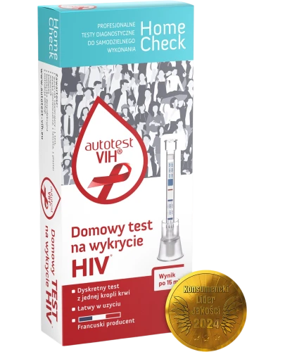 Domowy test na wykrycie HIV, 1 sztuka - Test do diagnozowania zakażenia HIV z krwi - 1