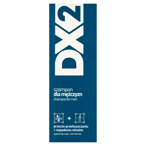 DX2 Szampon dla mężczyzn przeciw przetłuszczaniu + wypadaniu włosów, 150 ml - Reguluje wydzielanie sebum, wzmacnia włosy i odżywia skórę głowy - 1
