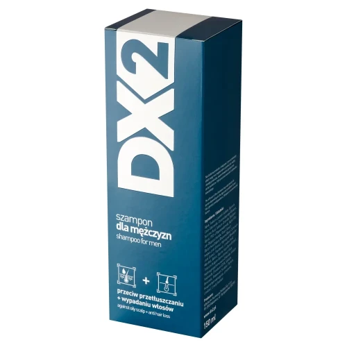DX2 Szampon dla mężczyzn przeciw przetłuszczaniu + wypadaniu włosów, 150 ml - Reguluje wydzielanie sebum, wzmacnia włosy i odżywia skórę głowy - 2