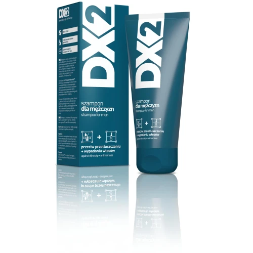 DX2 Szampon dla mężczyzn przeciw przetłuszczaniu + wypadaniu włosów, 150 ml - Reguluje wydzielanie sebum, wzmacnia włosy i odżywia skórę głowy - 3