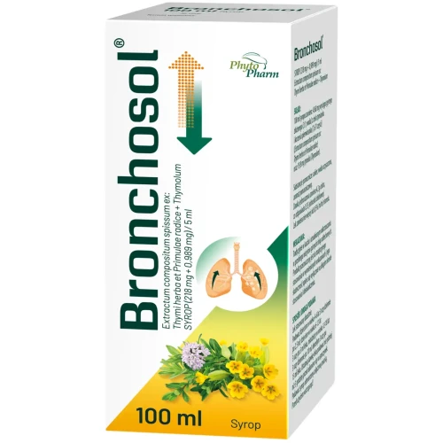 Bronchosol, syrop, 100 ml - Syrop wykrztuśny z tymiankiem - 1