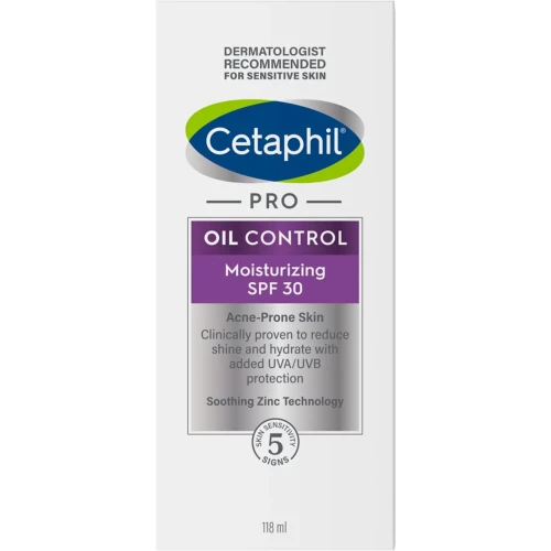 Cetaphil Pro Oil Control SPF 30, krem 118 ml - Nawilżająco-matujący z filtrem przeciwsłonecznym, do skóry trądzikowej - 2