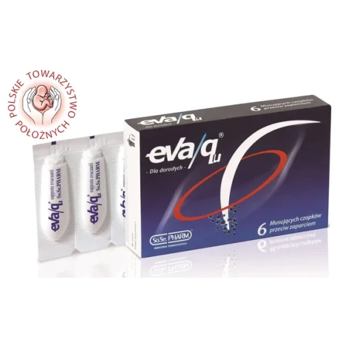 Eva/qu, 6 czopków - Przeciw zaparciom dla dorosłych - 1