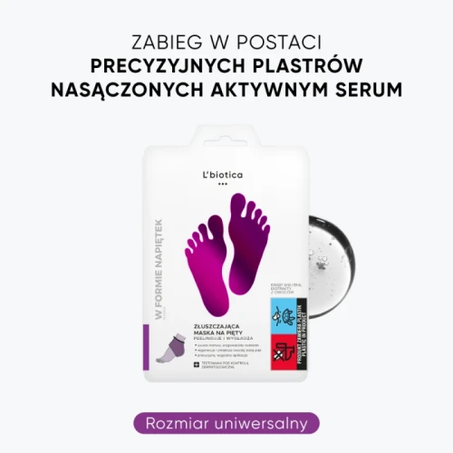 L'Biotica Maska złuszczająca na pięty, 1 para - Złuszczające napiętki na zrogowaciały naskórek - 1