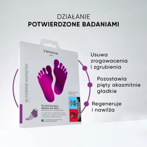 L'Biotica Maska złuszczająca na pięty, 1 para - Złuszczające napiętki na zrogowaciały naskórek - 2
