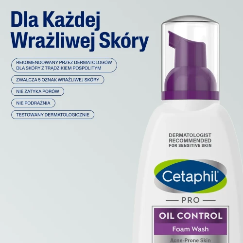 Cetaphil Pro Oil Control, pianka do mycia, 236 ml - Do skóry tłustej, trądzikowej i wrażliwej - 5