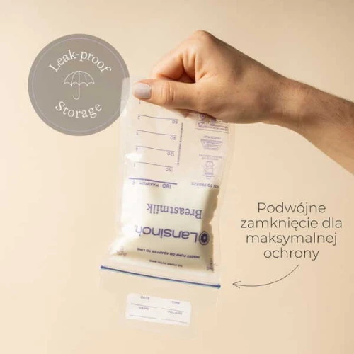 Lansinoh Woreczki do przechowywania pokarmu, 50 sztuk - Sterylne woreczki na mleko matki - 3