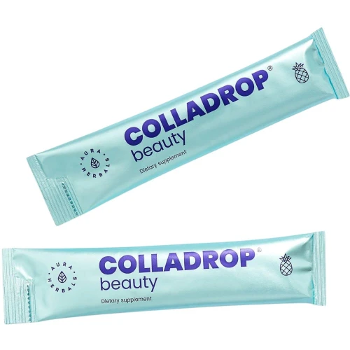 Aura Herbals Colladrop Beauty kolagen HMG 10 000 mg ananas, 30 saszetek - Wysoko przyswajalny kolagen morski - 2