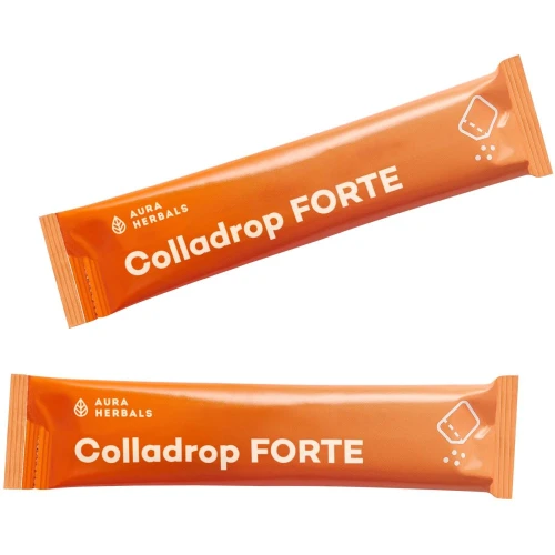 Aura Herbals Colladrop Forte Kolagen morski 10 000 mg, 30 saszetek - 10 000 mg kolagenu morskiego Collagen HM™ w dziennej porcji - 1