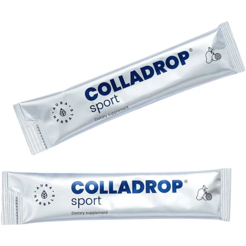 Aura Herbals Colladrop Sport Kolagen morski 5 000 mg, 30 saszetek - Smak mango-marakuja - 2