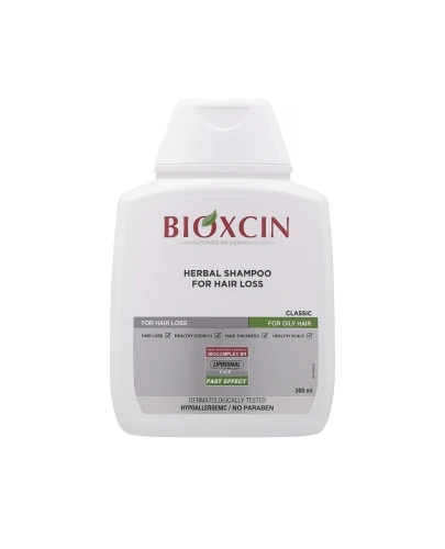 Bioxcin Classic Ziołowy szampon do włosów przetłuszczających się, osłabionych, z tendencją do wypadania, 300 ml - Pielęgnacja i wzmocnienie włosów  - 1