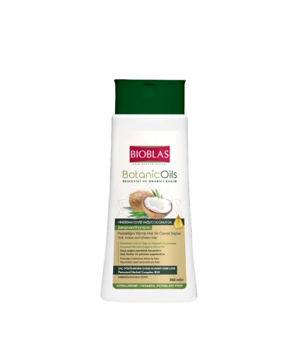 Bioblas Botanic Oils Szampon z olejem kokosowym, 360 ml - Intensywnie nawilża i wzmacnia włosy - 1