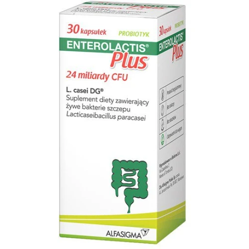 Enterolactis Plus kapsułki, 30 sztuk - Probiotyk dla dorosłych i dzieci - 1