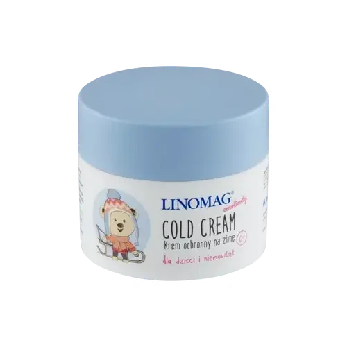 Linomag Cold Cream Krem ochronny na zimę dla dzieci i niemowląt, 50 ml - Zabezpiecza skórę przed działaniem zimna, wiatru i mrozu - 1