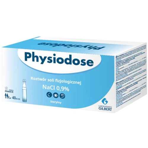 Physiodose Roztwór soli fizjologicznej NaCl 0,9%, 40 x 5 ml - Jednorazowe ampułki - 1