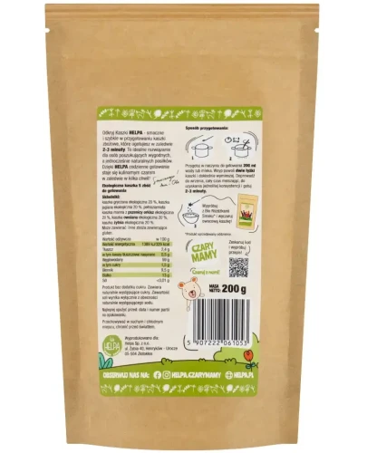 Helpa Czary Mamy BIO Kaszka 5 Zbóż, 200 g - Naturalna kaszka bez dodatku cukru - 1