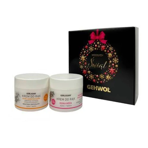 Gehwol Gerlasan krem do rąk rokitnik, 50ml + krem do rąk róża, 50ml - Zestaw do pielęgnacji suchych i szorstkich dłoni - 2