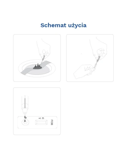 Diather Test Krew utajona w kale FOB test, 1 sztuka - Szybki i łatwy test do wykrywania krwi utajonej w kale - 3