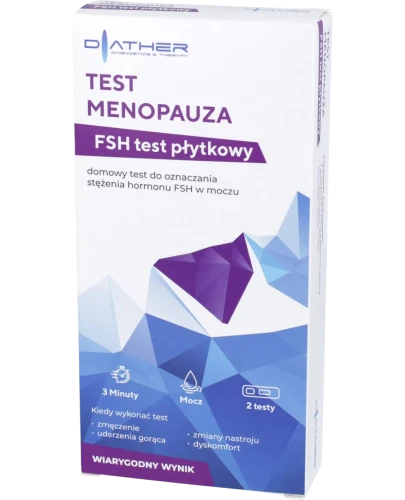 Diather Test Menopauza FSH test płytkowy, 2 sztuki - Precyzyjny test płytkowy dla kobiet w okresie przekwitania - 4