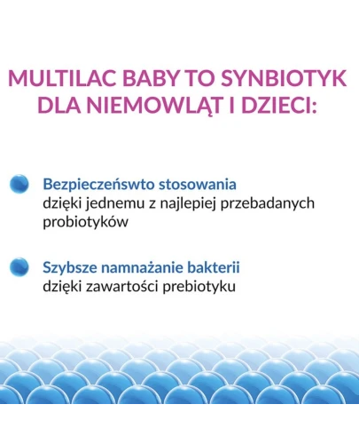 Multilac Baby, krople 2 x 5 ml - Synbiotyk dla niemowląt i małych dzieci - 5