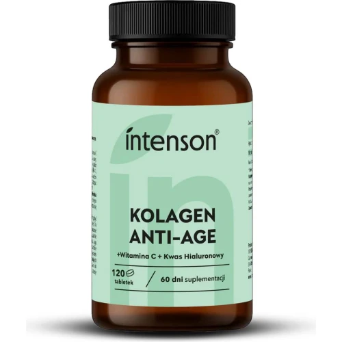Intenson Kolagen Anti-Age z witaminą C i kwasem hialuronowym, 120 tabletek - Ze składnikami, które wspierają naturalne procesy przeciwstarzeniowe - 1