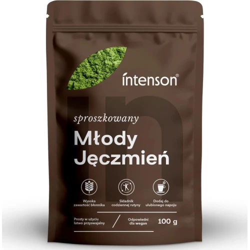 Intenson Młody Jęczmień, proszek 100 g - Mielona trawa suszona o właściwościach antyoksydacyjnych - 1