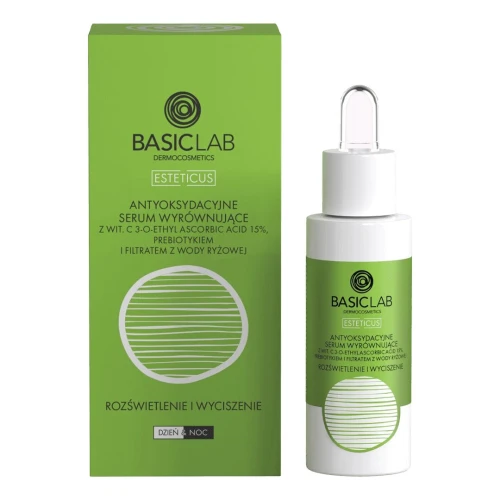 BasicLab Esteticus 15% Witamina C Antyoksydacyjne serum wyrównujące do twarzy, 30 ml - Rozświetlona, nawilżona i pełna blasku skóra - 1