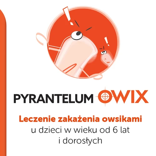 Pyrantelum Owix 250mg tabletki, 3 sztuki - Lek przeciwpasożytniczy stosowny w leczeniu zakażenia jelitowego owsikami - 4