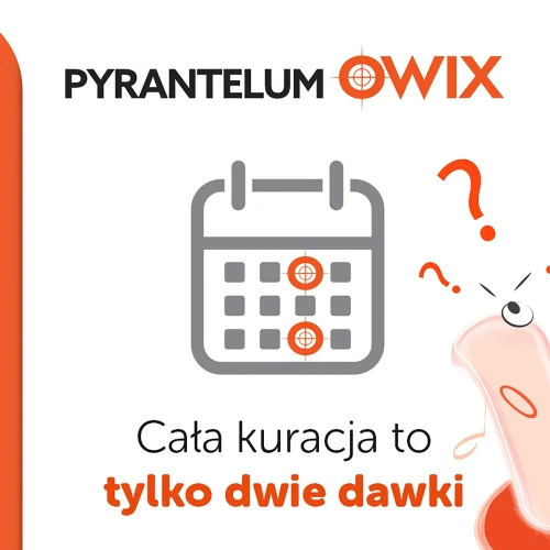 Pyrantelum Owix 250mg tabletki, 3 sztuki - Lek przeciwpasożytniczy stosowny w leczeniu zakażenia jelitowego owsikami - 5
