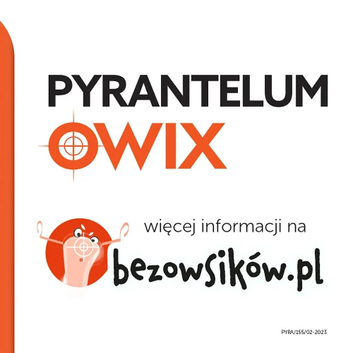 Pyrantelum Owix 250mg tabletki, 3 sztuki - Lek przeciwpasożytniczy stosowny w leczeniu zakażenia jelitowego owsikami - 7