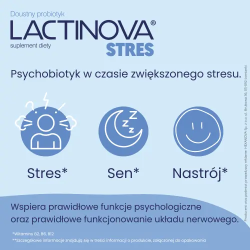 Lactinova Stres, 28 kapsułek - Wspomagające w czasie zwiększonego stresu - 1