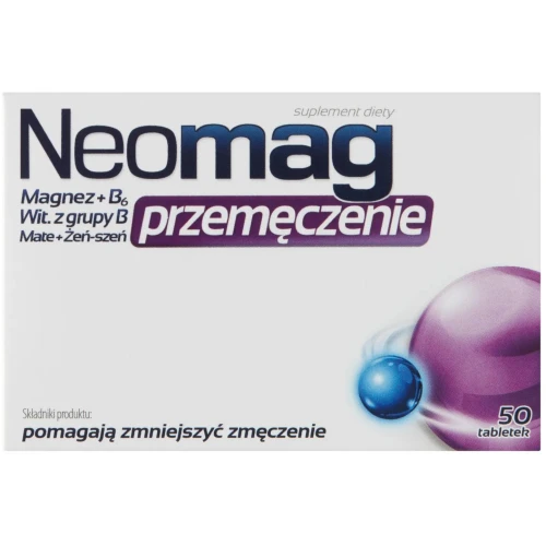 Neomag Przemęczenie, 50 tabletek - Z magnezem, witaminami i żeń-szeniem - 1