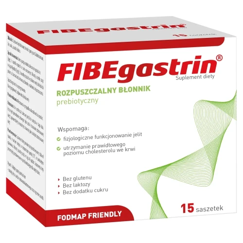 FIBEgastrin, 15 saszetek  - Z rozpuszczalnym błonnikiem prebiotycznym - 1