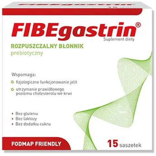 FIBEgastrin, 15 saszetek  - Z rozpuszczalnym błonnikiem prebiotycznym - 2