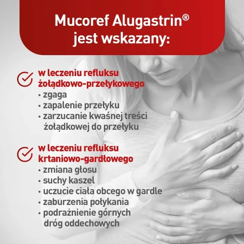 Alugastrin Mucoref, 14 saszetek -  Z ekstraktami roślinnymi, które wspomagają leczenie leczeniu refluksu  - 2