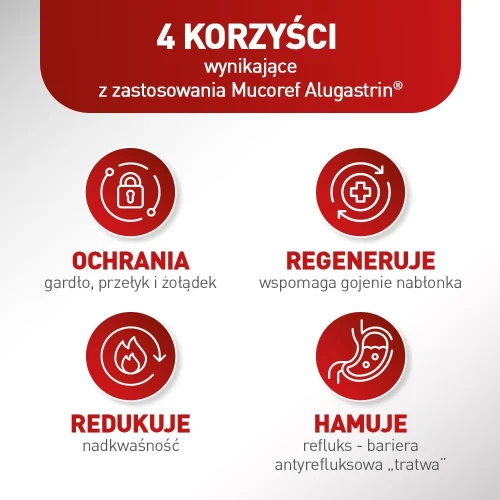 Alugastrin Mucoref, 14 saszetek -  Z ekstraktami roślinnymi, które wspomagają leczenie leczeniu refluksu  - 4