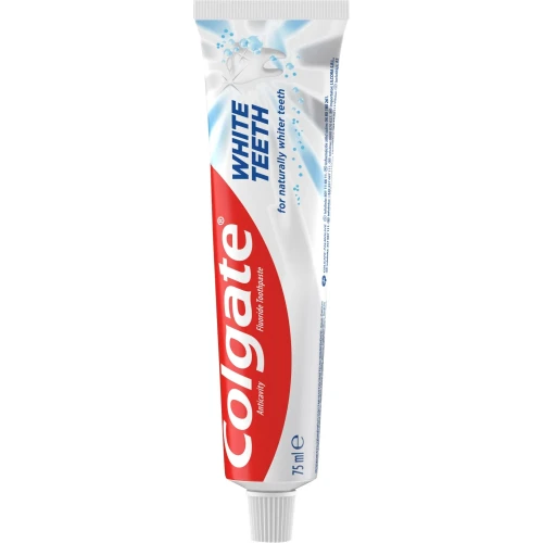 Colgate White Teeth,  wybielająca pasta do zębów, 75 ml - Ochroni szkliwo i usuwa przebarwienia - 1